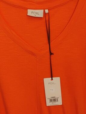 Orange V-Neck Women’s Dress